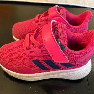 Adidas Girls pink purple running shoe sneaker